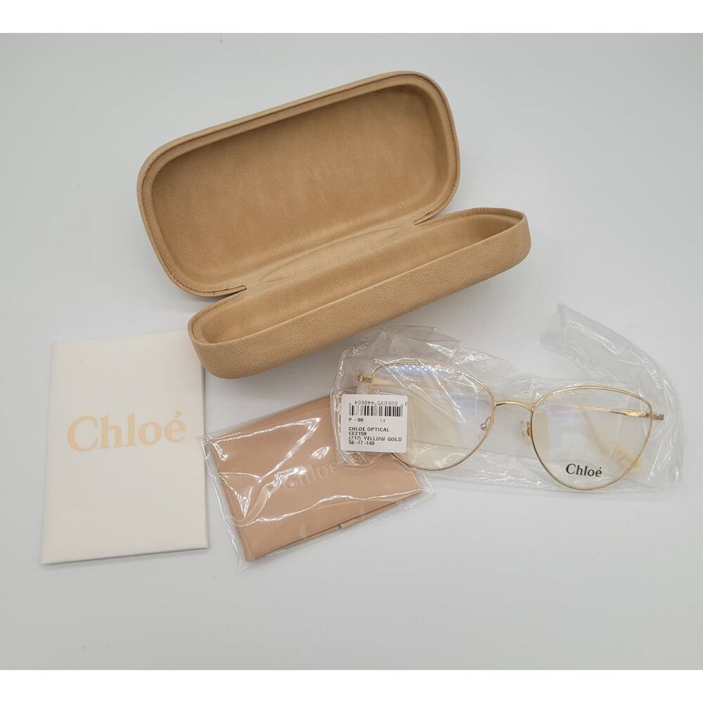 Chloe NIB Women's Palma Yellow Gold 56mm Sunglasses CE2159 717 B